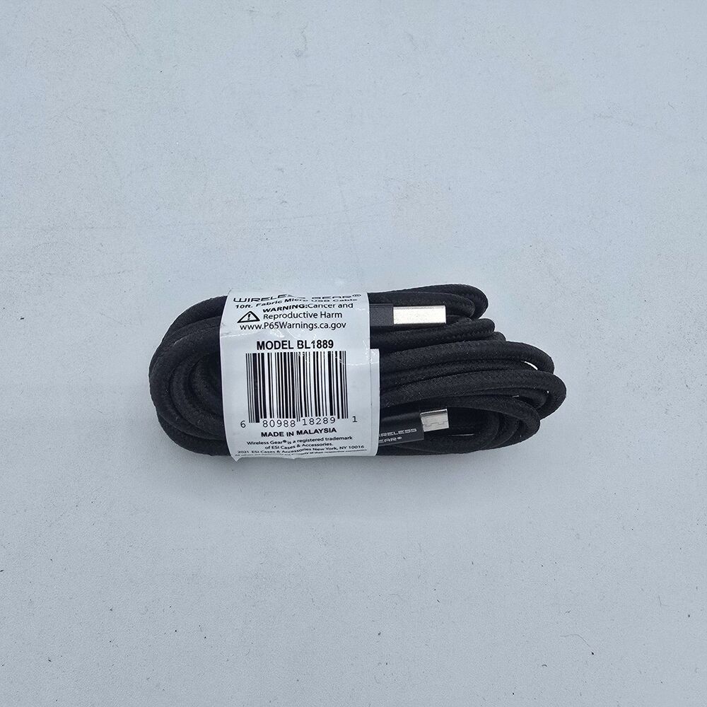 Wireless Gear 10 ft micro usb sync and charge cable. New